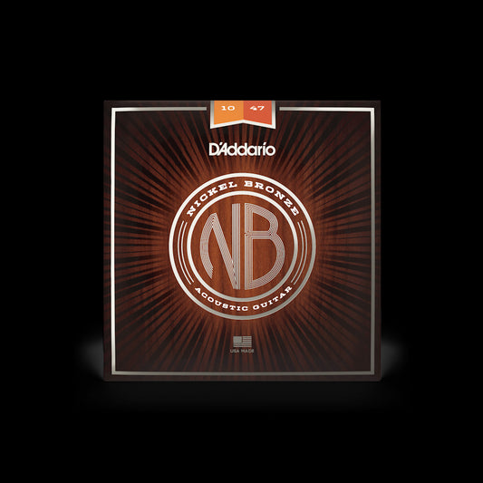 D'Addario NB1047 NB Nickel Bronze Acoustic Guitar Strings - Extra Light