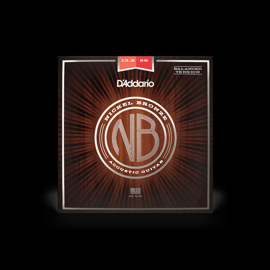 D'Addario NB13556BT NB Nickel Bronze Balanced Tension Acoustic Guitar Strings - Medium