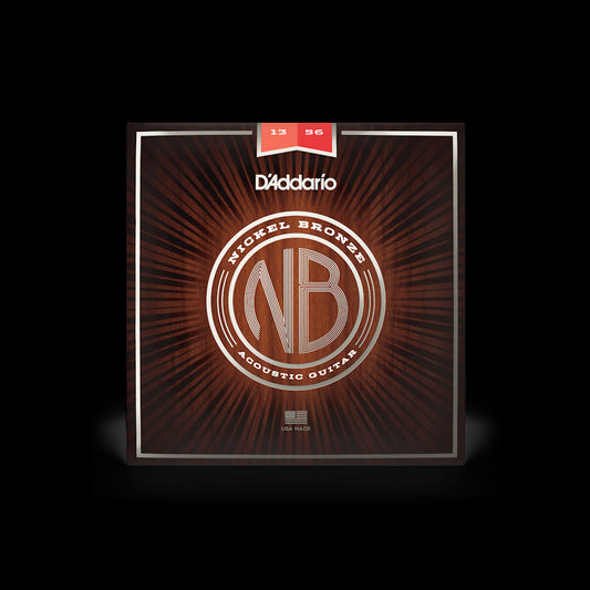 D'Addario NB1356 NB Nickel Bronze Acoustic Guitar Strings - Medium