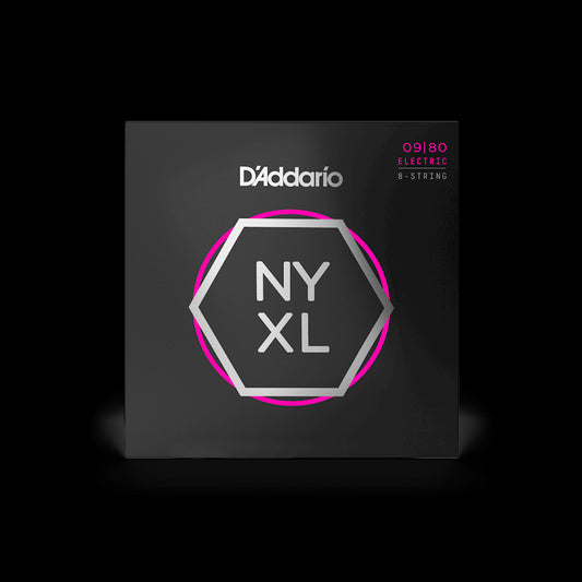D'Addario NYXL0980 NYXL 8-String Electric Guitar Strings - Super Light