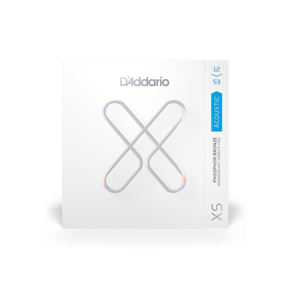 D'Addario XSAPB1253 XS PB Phosphor Bronze Acoustic Guitar Strings - Light