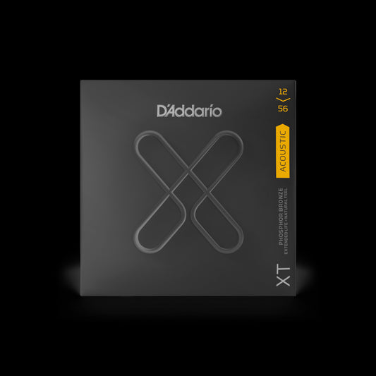 D'Addario XTAPB1256 XT Phosphor Bronze Acoustic Guitar Strings - Light Top/Medium Bottom