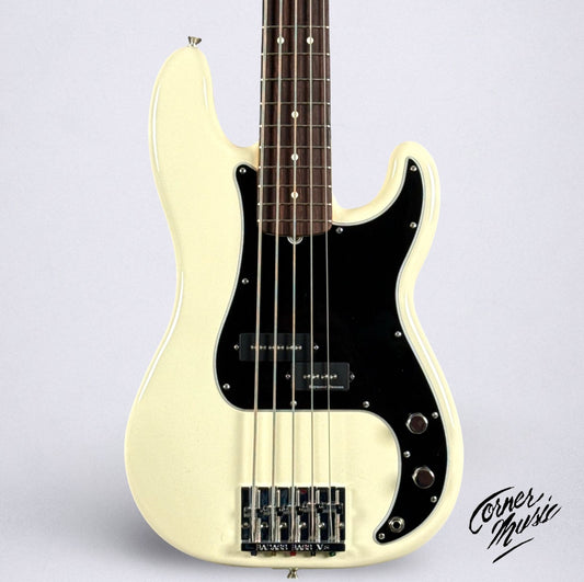 Fendwr American Professional II Precision Bass V 2025 - Olympic White