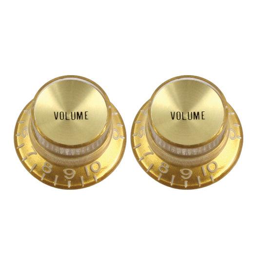 Allparts Gold Reflector Volume Knob Set