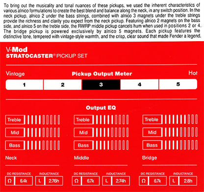 Fender 099-2266-000 V-Mod Stratocaster Pickup Set