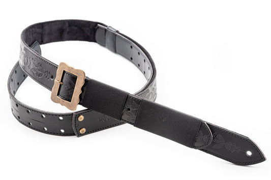 Right On! Legend BM Bohemian Vegan Black Guitar Strap