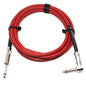 Divine Noise 5 ft Cable, Straight to Right Angle, Red