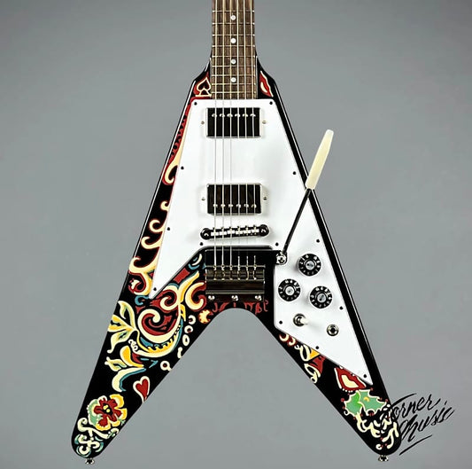 Epiphone Jimi Hendrix "Love Drops" Flying V 2024 - Ebony