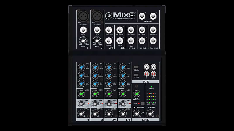 Mackie Mix8 8-Channel Compact Mixer