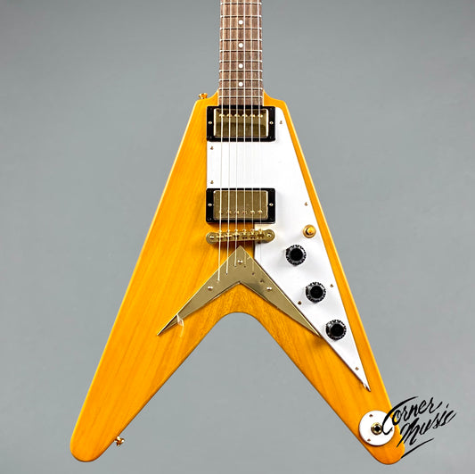 Epiphone 1958 Korina Flying V Aged Natural with Case