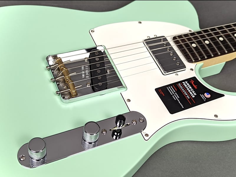 Fender American Performer Telecaster Hum 2022 - Satin Surf Green