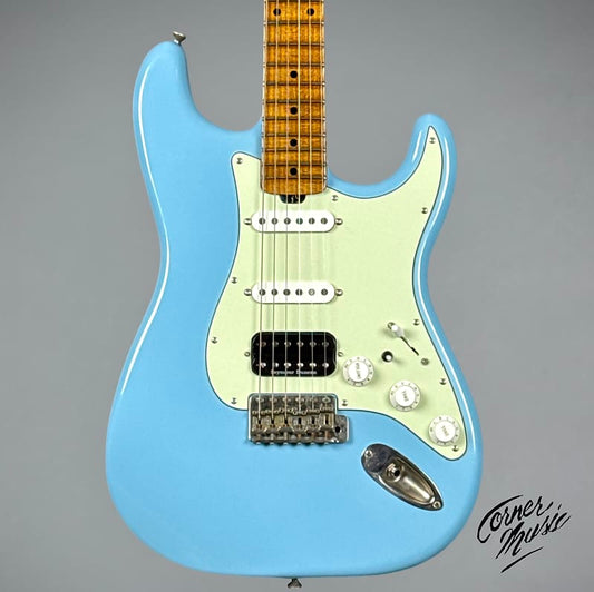 Morgan Electrics Double Cut Standard - CUSTOM - Sonic Blue
