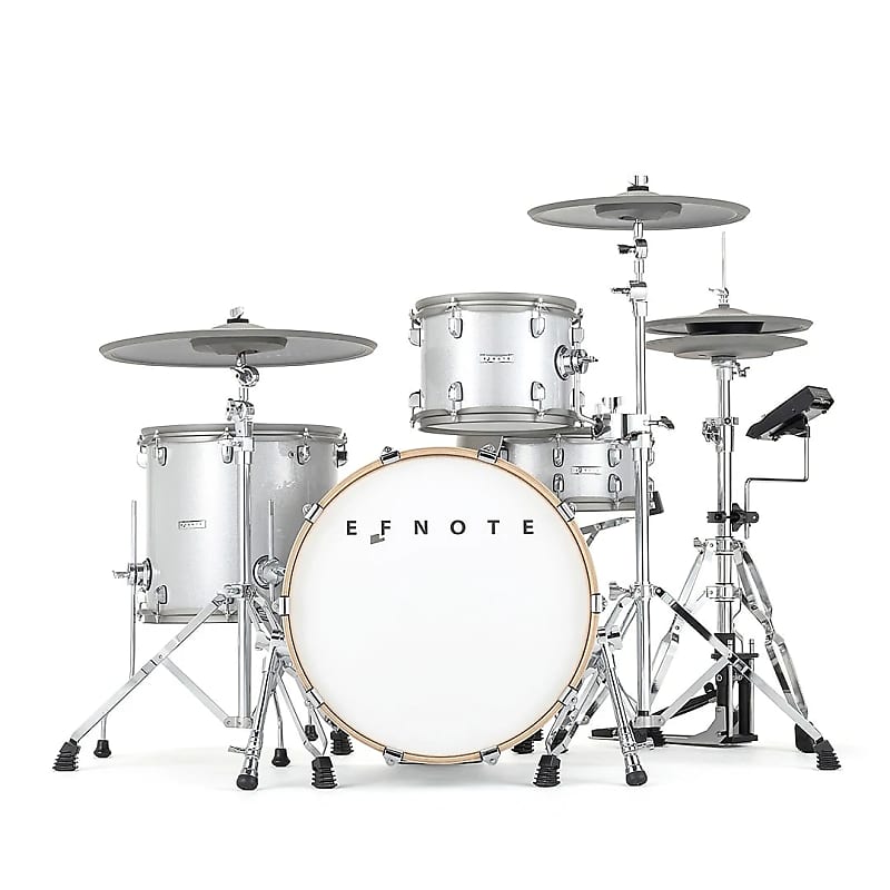 EFNOTE 7 Electronic Drum Kit w/ Full-Size Shells  White Sparkle