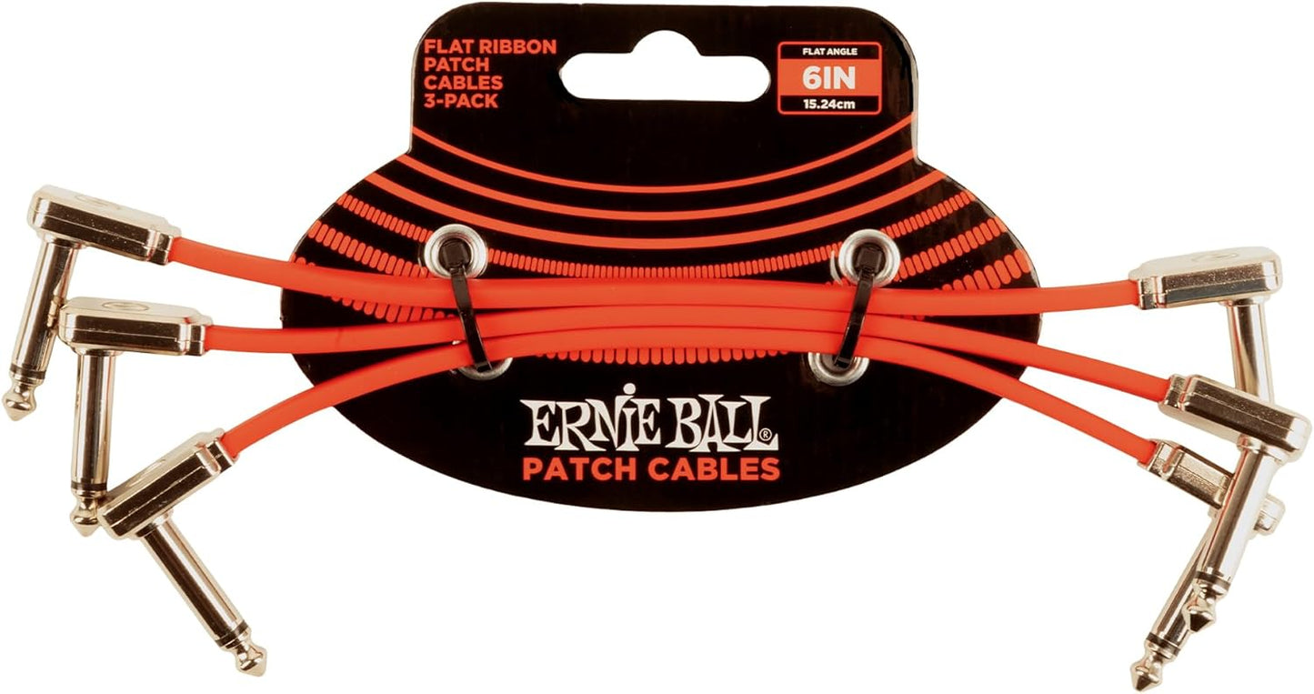 Ernie Ball Flat Ribbon Patch Cables - 3 Pack