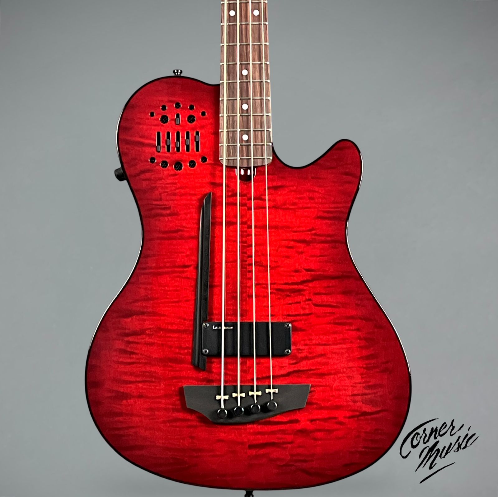 Godin A4 Robert Trujillo Metallica Signature - Transparent Red