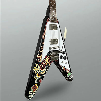 Epiphone Jimi Hendrix "Love Drops" Flying V 2024 - Ebony