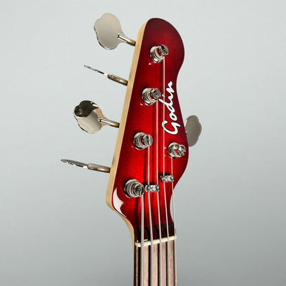 Godin A5 Robert Trujillo Metallica Signature - Transparent Red