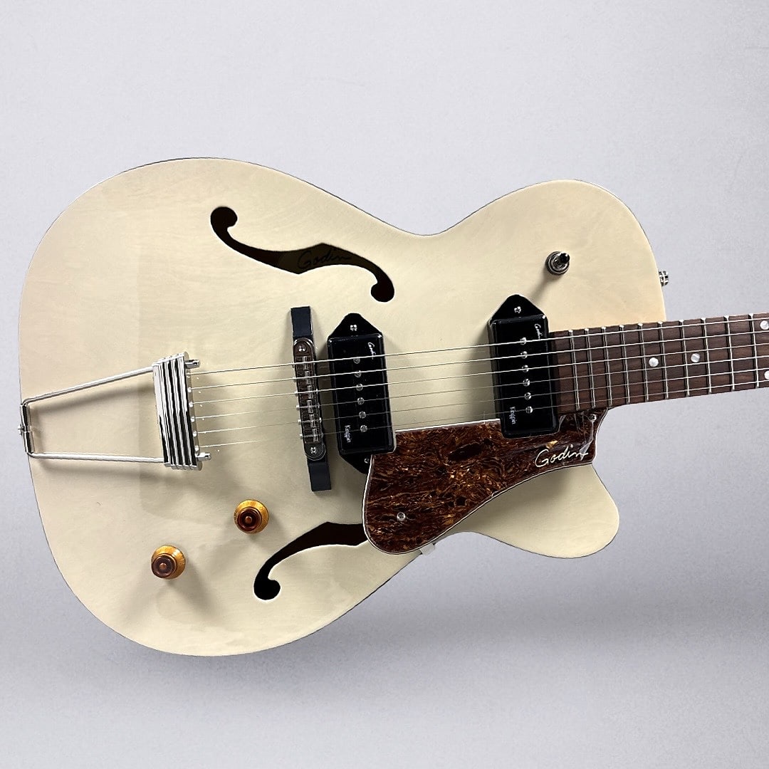Godin 5th Avenue Thinline Kingpin P90 2025 - Trans Cream