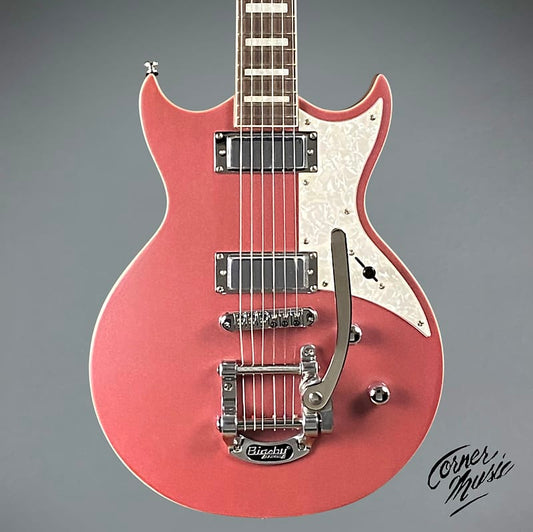 Aria Pro II Bowery Semi-Hollow with Bigsby 2022 Cadillac Pink