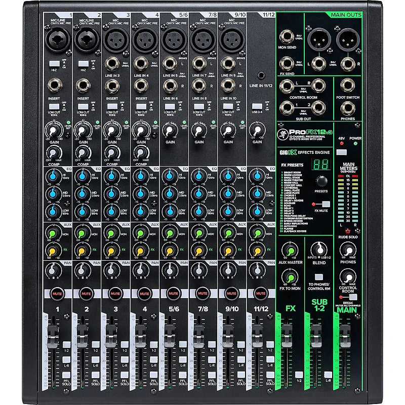 Mackie ProFX12v3 - 12-Channel Pro Effects Mixer w/USB