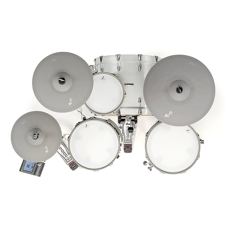 EFNOTE 7 Electronic Drum Kit w/ Full-Size Shells  White Sparkle