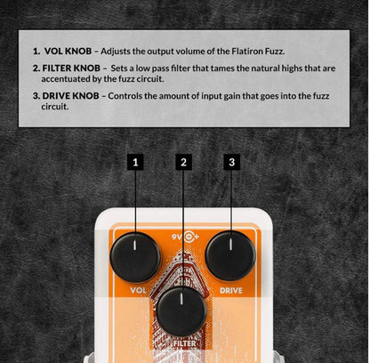 Electro-Harmonix Flatiron Fuzz Classic Op Fuzz Pedal